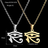 Eye Of Horus  Stainless Steel Clavicle Chain Necklace