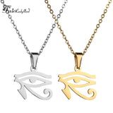 Eye Of Horus  Stainless Steel Clavicle Chain Necklace